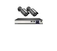 VEKELETE Sistema de cámaras de Seguridad CCTV H.265 4K con grabación de Audio IP66 for Exteriores, Impermeable, cámara IP de 8 MP, Kit de videovigilancia PoE(1T,8CH NVR x2 Cameras)