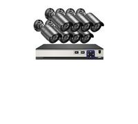 VEKELETE Sistema de cámaras de Seguridad CCTV H.265 4K con grabación de Audio IP66 for Exteriores, Impermeable, cámara IP de 8 MP, Kit de videovigilancia PoE(2T,8CH NVR x8 Cameras)
