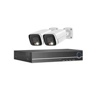 VEKELETE Sistema de cámaras de Seguridad DVR CCTV de 8 Canales con IA, Kit analógico AHD, HD 4K, 8 MP, Bala de Metal, Resistente al Agua, videovigilancia Inteligente.(4T,8CH DVR 2PCS Camera_EU Plug)