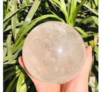 VEKETE 1,68 Kg 10,5cm Natural Claro Blanco Cristal Esfera De Cuarzo Colección De Muestras Decoración Del Hogar