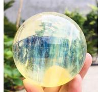 VEKETE 300g Rara Hermosa Bola Amarilla Natural De Piedra Fundida Esfera De Cristal De Cuarzo Bola De Piedras Preciosas Decoración Del Hogar,300g