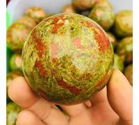 VEKETE 4-5cm Natural Raro Tomar La Piedra Verde Bola De Cristal De Cuarzo Decoración Del Hogar Coleccionista De Joyas De Piedra Natural,4cm