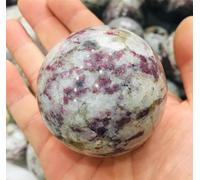 VEKETE 4-6cm Natural Raro Rubelita Piedra Cuarzo Cristal Bola Decoración Del Hogar Coleccionista De Joyas,6cm