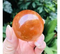 VEKETE 50-55mm Natural Citrino Calcita Cuarzo Esfera De Cristal Bola Gemston Decoración Del Hogar