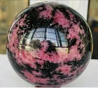 VEKETE 500-1650 Kg Flor De Ciruelo Natural Turmalina Piedra Esfera Espécimen Piedras Minerales Bola Decoración De La Oficina De La Sala De Estar,450-550g