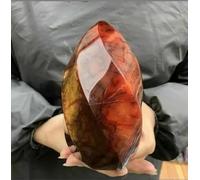 VEKETE 60-550g Natural Cornalina Jaspe Llama Cuarzo Cristal Pointhandicrafts Y Regalos Decorativos,180-220g