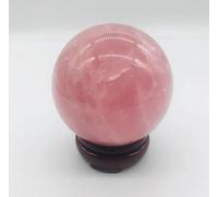 VEKETE 7-8cm Polvo De Cristal Raro Natural Bola De Cristal De Cuarzo Decoración Del Hogar Coleccionista De Joyas De Piedra Natural Con Base