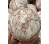 VEKETE Ágata Natural Jaspe Cuarzo Bolas Talladas A Mano Artesanías Y Regalos Decorativos,60-70mm