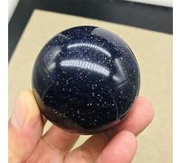 VEKETE Arena Azul Natural,Piedra Dorada,Esfera De Arena,Globo De Cristal De Cuarzo,Bola,Chakras,Reiki,Cristal Tallado,Artesanía,Decoración Del Hogar,5-5,5cm