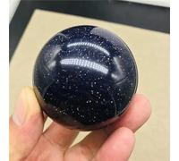 VEKETE Arena Azul Natural,Piedra Dorada,Esfera De Arena,Globo De Cristal De Cuarzo,Bola De Cristal Tallado De Reiki,Artesanía,Decoración Del Hogar,5-5,5cm