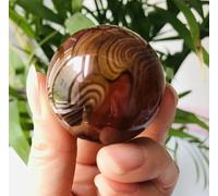 VEKETE Bola De Ágata De Seda De Cristal Natural De 3-4cm,Bola Decorada Con Fósiles,Decoración Del Hogar,4cm