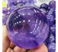 VEKETE Bola De Amatista De Cristal Natural,Piedra Energética,Adornos Morados,Decoración Del Hogar,Piedra Reiki,Coleccionista De Joyas,5cm