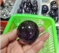 VEKETE Bola De Amatista De Sueño De Cristal Natural,Bola De Masaje,Reiki,Decoración Para El Hogar Con Piedras,Colección,1 PC