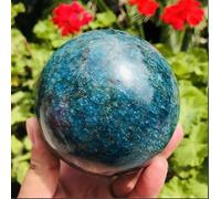 VEKETE Bola De Apatita Azul Natural De 80-85mm,Esfera De Cristal De Cuarzo Mineral,Decoración Del Hogar,Coleccionista De Joyas