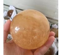 VEKETE Bola De Calcita Natural,Esfera De Cristal De Cuarzo,Decoración Del Hogar,Coleccionista De Joyas,80-90mm