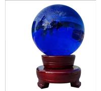 VEKETE Bola De Cristal Azul De Cuarzo Natural Rara De 40-60mm Con Base,60mm