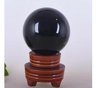 VEKETE Bola De Cristal De 40mm/50mm,Esfera De Obsidiana Negra Asiática Rara,Bola De Cristal,Decoración De Piedra,Esfera De Cuarzo Natural Feng Shui,5cm