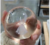 VEKETE Bola De Cristal De 80mm,Globo 3D Con Tallado Interior De Ángel Y Calavera Y Ambas Manos,Modelo De Bola De Cristal De Cuarzo,Esfera De Cristal,Decoración Del Hogar,5
