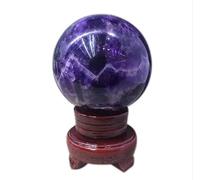 VEKETE Bola De Cristal De Cuarzo De Piedra Amatista Natural De 50-100mm,Hermosos Cristales De Cuarzo Púrpura,Decoración Para Sala De Estar Y Oficina Con Base,70-75mm