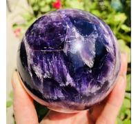 VEKETE Bola De Cristal De Cuarzo De Piedra Amatista Natural,Hermosos Cristales De Cuarzo Púrpura,Decoración Del Hogar,Coleccionista De Joyas,80-85mm