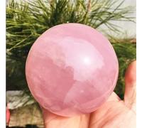 VEKETE Bola De Cristal De Cuarzo Rosa Natural,Esfera De Masaje Pulida,Decoración De Habitación De Reiki,Recuerdos De Cristal Rosa,Artesanías De Piedra,900-1000g
