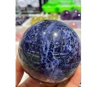 VEKETE Bola De Cristal De Grano Azul Natural De 40-100mm Regalos Decorativos De Piedra De Cristal Grande,80-90mm