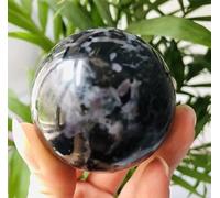 VEKETE Bola De Cristal De Hoja Perenne Gris Natural,Bola De Cristal,Coleccionista De Joyas,Decoración Del Hogar,4cm