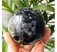 VEKETE Bola De Cristal De Hoja Perenne Gris Natural,Bola De Cristal,Coleccionista De Joyas,Decoración Del Hogar,5cm