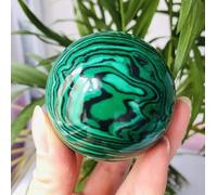 VEKETE Bola De Cristal De Malaquita Natural De 5cm,Piedra Preciosa De Masaje,Decoración Del Hogar Con Piedras De Cristal
