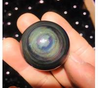 VEKETE Bola De Cristal De Obsidiana Arcoíris Natural Colorida De 3-4cm,Piedra Preciosa Ideal Para Meditación,Decoración Del Hogar,Piedra Reiki,3cm