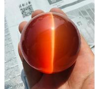 VEKETE Bola De Cristal De Ojo De Gato Rojo Natural De 4-10cm,Bola De Piedra De Energía De Adivinación,Bola Decorativa Para Fotografía,Coleccionista De Joyas,5cm