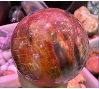 VEKETE Bola De Cristal De Piedra Roja Natural De 200-2000g,Coleccionista De Joyas Decorativas Para El Hogar,800-1000g