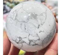 VEKETE Bola De Cristal De Reiki Hecha A Mano,Cuarzo Jaspe Turquesa Blanco Natural,Artesanías Y Regalos Decorativos,40-45mm