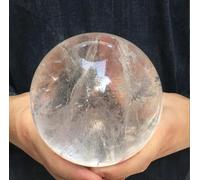 VEKETE Bola De Cristal Transparente Natural,Gema De Energía De Cuarzo,Espécimen Mineral Curativo,Regalo De Grado Coleccionable,50-55mm