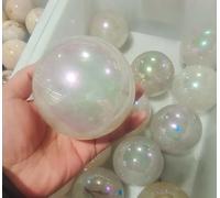 VEKETE Bola De Cristales Blancos De Aura De Ángel De 4-8cm,Piedras Naturales Y Minerales,Esfera De Piedras Preciosas,Decoración Del Hogar,Artesanías Feng Shui,40-50mm