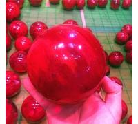 VEKETE Bola De Cuarzo Rojo Asiático De 100mm,Bola De Decoración Del Hogar Feng Shui Preferida,9cm