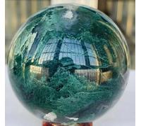 VEKETE Bola De Esfera De Cristal De Cuarzo De Ágata Acuática De Musgo Natural Para Decoración,70-75mm