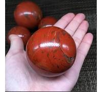 VEKETE Bola De Esfera De Cristal De Cuarzo,Jaspe Rojo Natural,Decoración Del Hogar,40-50mm