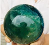 VEKETE Bola De Fluorita Verde Natural De 50-110mm,Gema De Energía De Cristal,Regalo De Decoración Para El Hogar Y La Oficina,60-65mm
