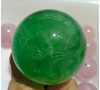 VEKETE Bola De Fluorita Verde Natural,Mineral De Energía De Cristal,Decoración Para El Hogar Y La Oficina,Adornos Minerales,200-250g