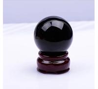 VEKETE Bola De Obsidiana De Cristal Natural Para Pulir Piedra Reiki,Bola De Masaje Mineral,Decoración Para El Hogar Con Piedras,Artesanía,Recuerdo Con Base,Obsidiana,25-30mm