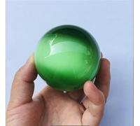 VEKETE Bola De Ojo De Gato Verde De Cristal Natural,Decoración Del Hogar,Coleccionista De Joyas,8cm