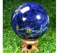 VEKETE Bola De Piedra Azul Natural,Cristal De Mano,Energía,Decoración Para El Hogar Y La Oficina,Manualidad Para Regalo,50-55mm