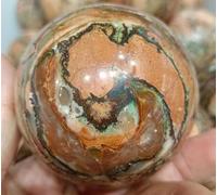 VEKETE Bola De Piedra De Ágata Fénix Natural,Cristal Pulido A Mano,Energía,Decoración Para El Hogar Y La Oficina,Manualidad Para Regalo,60-65mm