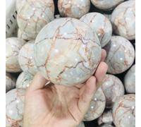 VEKETE Bola De Piedra De Camino De Grano Rojo Cristalino Natural De 6cm,Bola Decorativa Para El Hogar,Coleccionista De Joyas