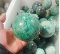 VEKETE Bola De Piedra De Fénix Verde Natural,Cristal De Mano,Energía,Decoración Para El Hogar Y La Oficina,Regalos Artesanales,Adornos Feng Shui,50-60mm