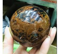 VEKETE Bola De Piedra De Obsidiana De Caoba Roja Natural,Esfera De Cuarzo Mineral,Bola De Cristal Feng Shui,Decoración Del Hogar,Fabricación De Joyas,Coleccionista De Yoga,11-12cm