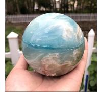 VEKETE Bola De Piedra Natural Caribeño Calcita Cristal De Cuarzo Esfera Piedra Bola De Cristal Citrino 4cm Decoración Del Hogar Piedra Natural Tallada,80-90mm