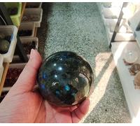 VEKETE Bola De Piedra Natural De Labrador De 40-90mm,Cristal Pulido A Mano,Mineral De Energía,Decoración Para El Hogar Y La Oficina,Regalos,Adornos Minerales Feng Shui,80-90mm