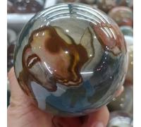 VEKETE Bola De Piedra Natural Del Océano,Energía De Cristal De Mano,Decoración Para El Hogar Y La Oficina,Regalos Artesanales,Adornos Feng Shui,700-800g
